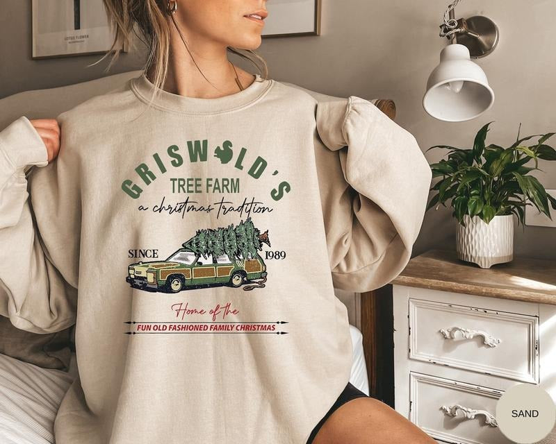 Griswolds Sweatshirt, Griswolds Tree Farm Hoodie, Fun Old Fashioned Family Christmas, Christmas Sweatshirt, Cute Xmas Apparel Cotton Clothes Cotton Clothes