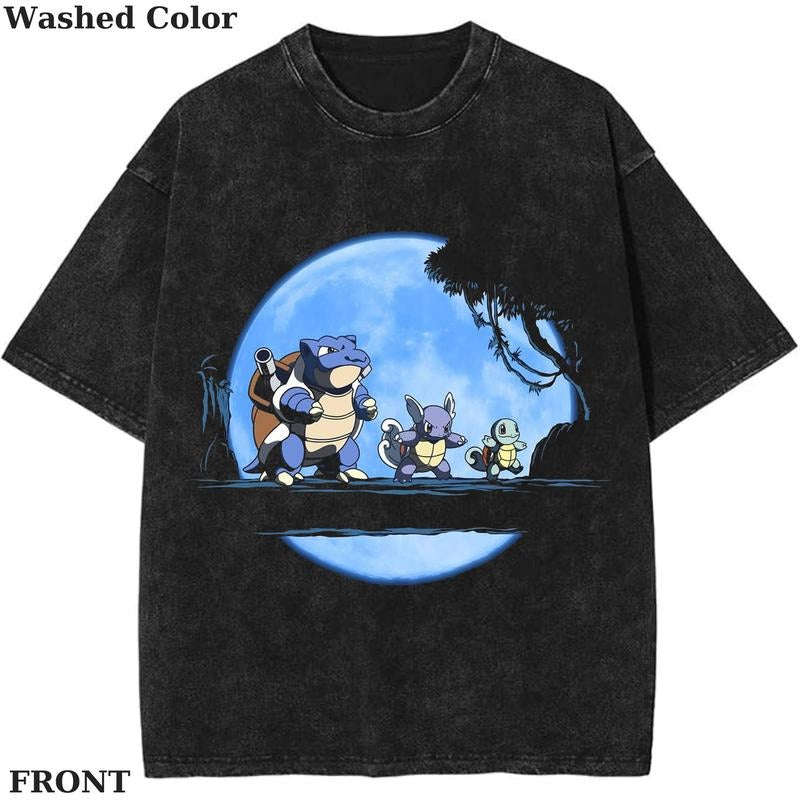 Hakuna Waterata Graphic T-shirt, squirtle, blastoise, Pokemon T-Shirt, PKM Shirt, Anime Funny Shirt, Vintage Tee Streetwear Shortsleeve Womenswear