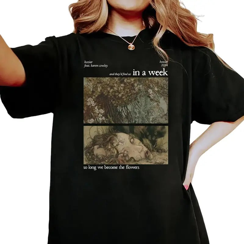 Hozier Unreal Unearth 2024 Tour Shirt, Hozier Music Shirt, Hozier Tour Shirt, No Grave Can Hold My Body Down, Gift For Her Top Womenswear Underwear Lady Comfort Streetwear Tshirt Summer