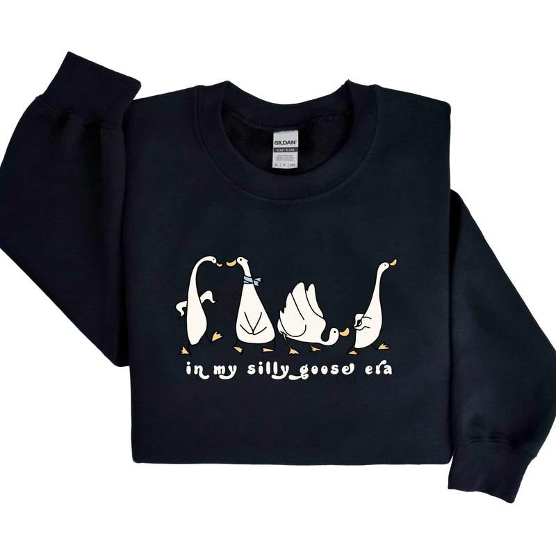 In My Silly Goose Era Sweatshirt, Silly Goose Sweatshirt, Goose Shirt, Farm Animals Lover Shirt, Funny Goose Sweatshirt, Unisex Sweatshirt, Long Sleeve Crewneck Shirt, Gifts For Women Sweater, Gifts For Birthday