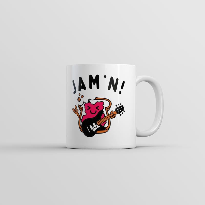Jam'n Mug Funny Sarcastic Rock And Roll Graphic Novelty Coffee Cup-11oz Funny Coffee Mugs Ceramic Printed Drinkware Cup