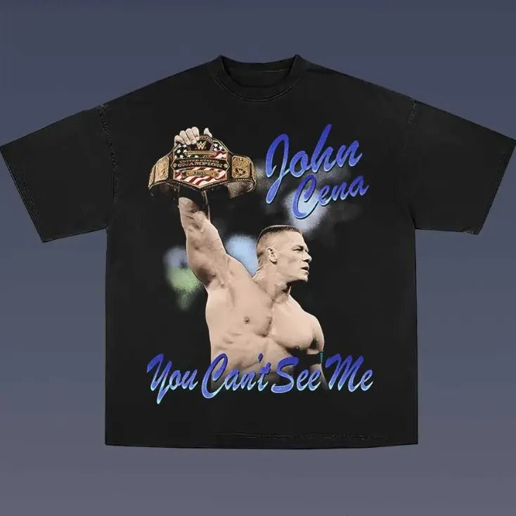John Cena Vintage Graphic Tees, Wrestling Tshirt, Wrestler T-Shirt, WWE Shirts, Unisex Vacation Outfits Top Menswear Womenswear Streetwear