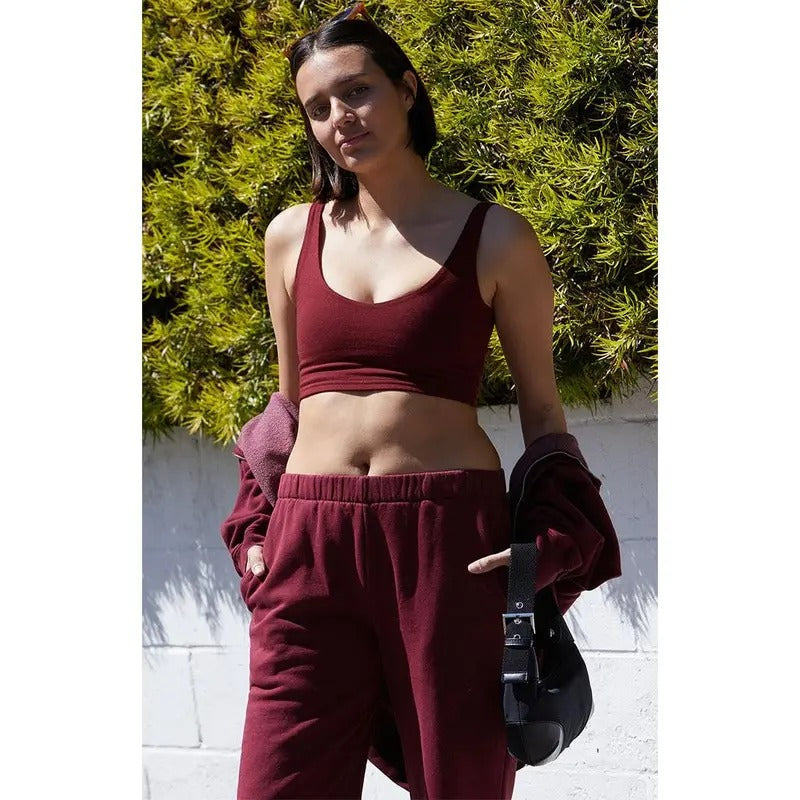 John Galt Women's Burgundy Lydia Tank Top