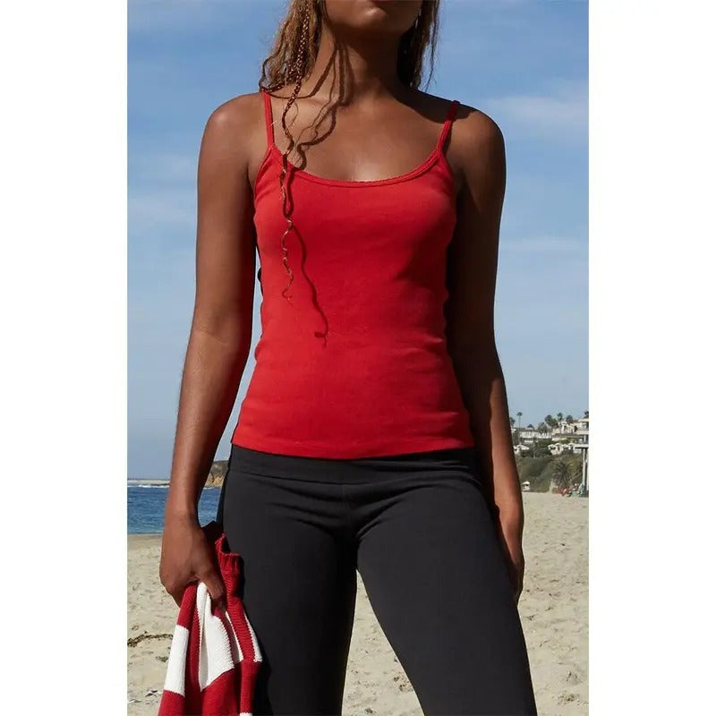 John Galt Women's Red Skylar Tank Top