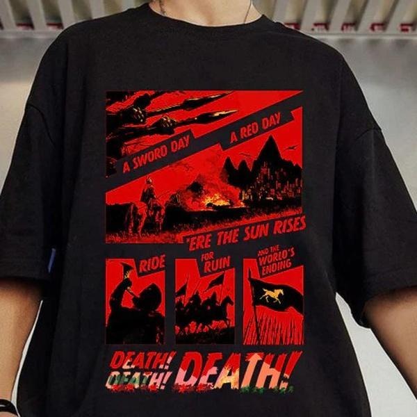 Lord of the Rings-Cycling Print Short Sleeve T-Shirt