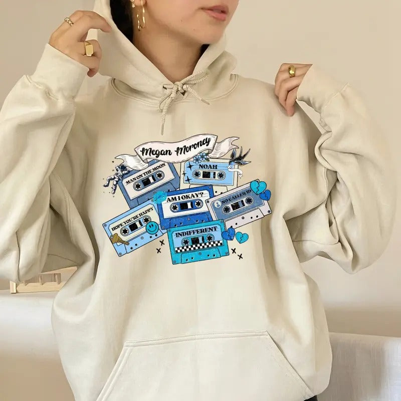 Megann Cassette Inspired Shirt, Western Cowgirl, Country Music Fan Gifts, Unisex Sweater Pullover Tee