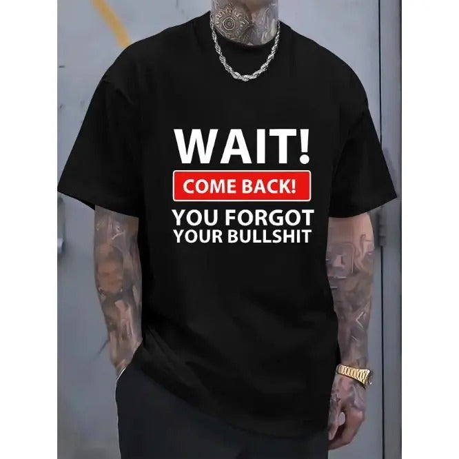 Men's Funny Graphic Cotton Tee - Soft, Comfortable, Crew Neck, Relaxed Fit, Humorous Slogan Print, Casual Style, Everyday Wear, Perfect for Lounging or Outdoor Activities Made in USA