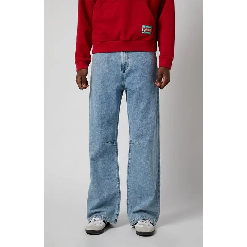 PacSun Men's Blake Seam Darts Extreme Baggy Jeans Light Indigo