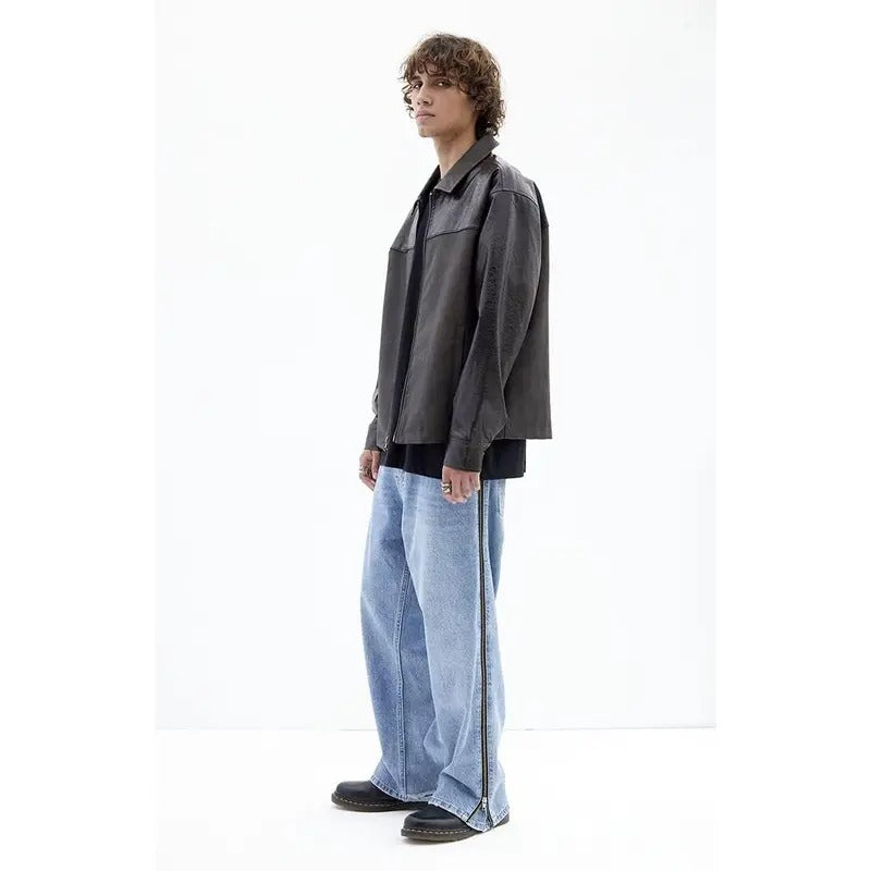 PacSun Men's Medium Indigo Baggy Zipper Jeans