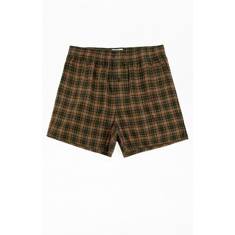 Pacsun Men's Green Plaid Boxer Shorts