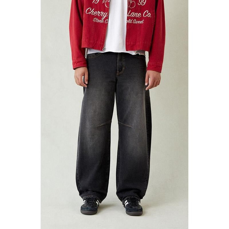Pacsun Men's Mason Baggy Barrel Jeans Dart Black