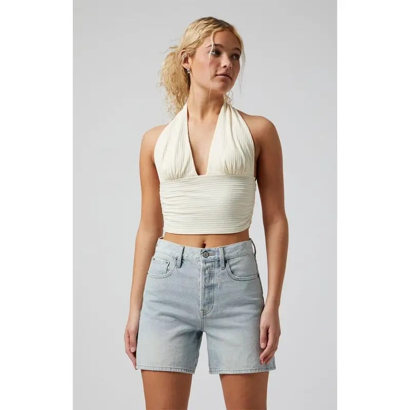 Pacsun Women's Light Indigo Denim Dad Shorts
