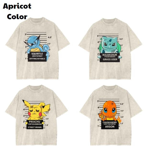 Pokemon Vintage Tees, Mugshot T-Shirt, Pokemon Graphic Tees, Funny Pokemon Shirt, Unisex Anime Shirt, Menswear Womenswear Streetwear