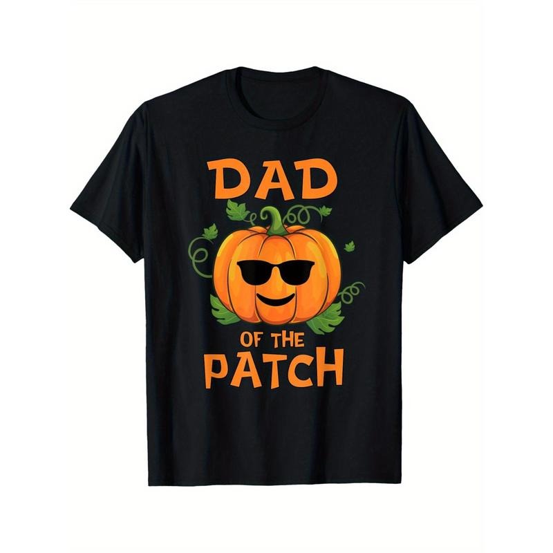 Pumpkin Dad of the Patch T-Shirt Family Halloween Tee for Adult made in usa