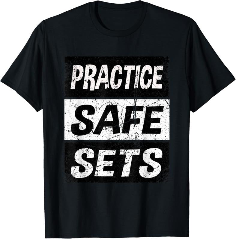 Retro Practice Safe Sets Shirt Weight Lifting Shirt Gym T-Shirt