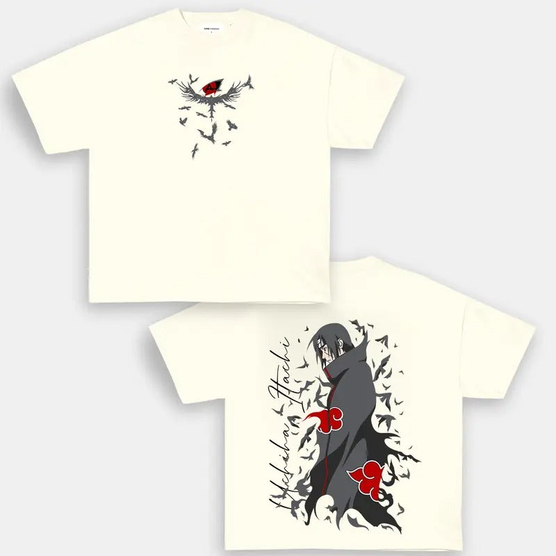 Retro Vintage Uchiha Itachi Sasuke & Naruto Anime Double Printed T-Shirt Unisex Mineral Anime Manga Heavy Cotton T-shirt, Gift For Anime Fan, Anime Lover T-shirt Hoodies & Sweatshirts