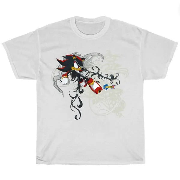 Sonic X Shadow White Tribal Shirt, Shadow The Hedgehog Shirt, Jesse Pinkman Shirt, y2k emo amity affliction tapout, Unisex T-Shirt, Gift For Men Women Menswear Top Streetwear