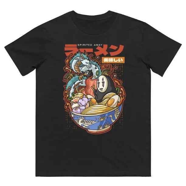 Spirited Away Ramen T-Shirt, Animated Shirt, Graphic Tee, Y2k, Unisex T-Shirt, Gift For Men Women Womenswear Menswear Top Streetwear