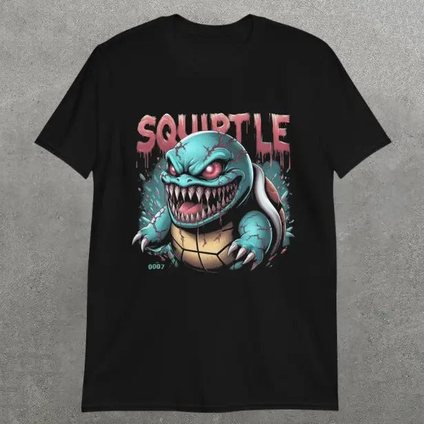 Squirtle Horror T-Shirt, Halloween Shirt, Pokemon Tee, UNisex T-Shirt, Gift For Men Women Menswear Top
