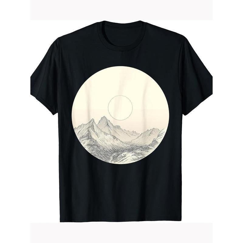 Tents and trails undisturbed mountain trekking for Men T-shirt 100% cotton T-shirt Made in USA