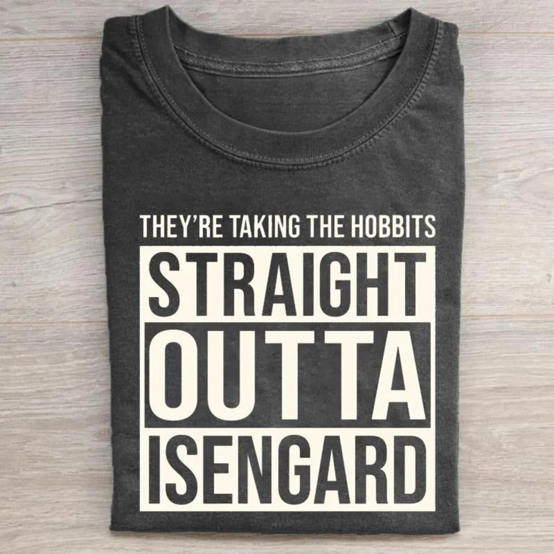 They're Taking The Hobbits Graphic Tee - Vintage Black Crewneck T-Shirt Featuring LOTR Quotes - Legolas & The Hobbits Design - Men's Casual Top