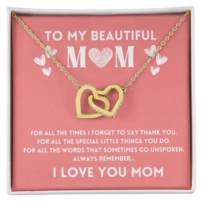 To My Beautiful Mom Necklace, Gift For Mom, Mothers Day Gifts, Birthday Gift For Mom, Necklace With Message Card, Gift For Mom Mama, Jewelry Gift Boxes, Necklace With Gift Box, Gifts For Birthday Mother's Day