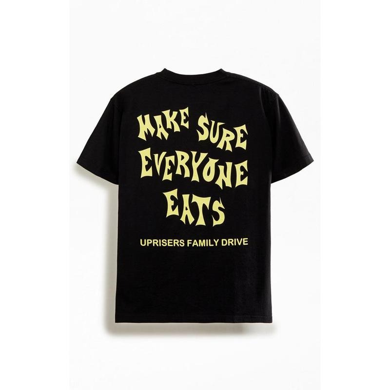 UPRISERS Men's Family Drive x Action Figure Miles Everyone Eats T-Shirt - Multicolor