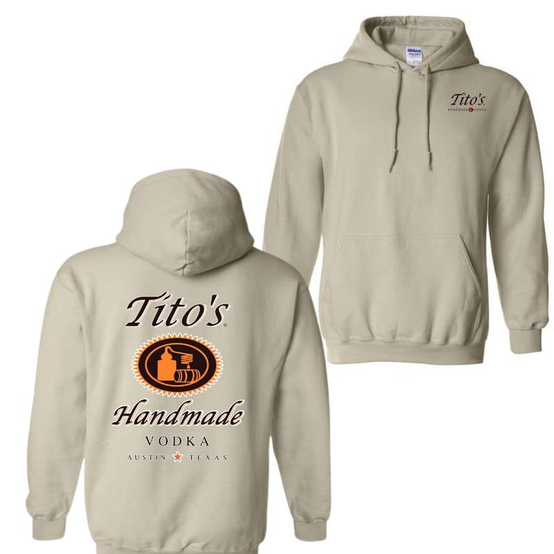 Unisex Tito's Handmade T-Shirt Sweatshirt Hoodie, Vodka Shirt, Trendy Shirt, 2 Side Shirt