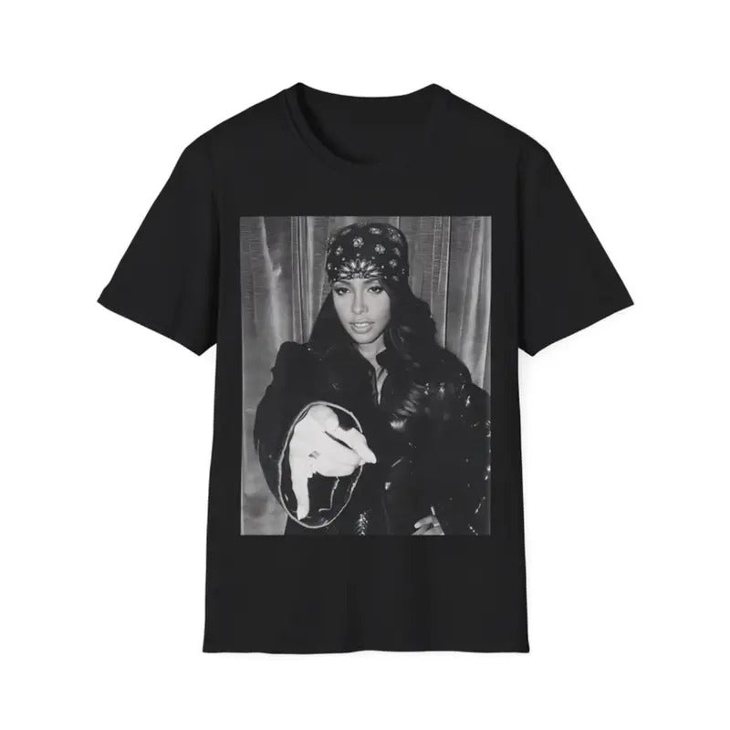 Vintage Aaliyah Tshirt, 90s Minimal Bootleg Style, Aaliyah Unisex Shirt, Aaliyah Vintage Music RnB Singer Rapper Shirt