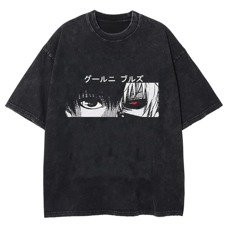 Vintage Kaneki Shirt, Kaneki Merch, Anime Shirt Menswear Top Underwear Streetwear Tshirt Tropical T-Shirt Shortsleeve