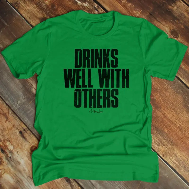 Father's Day | Drinks Well With Others Apparel, Printed In The USA, Tee Blue / Ash / Military Gree / Turf Green / White, #mensapparel #dads #blackprint