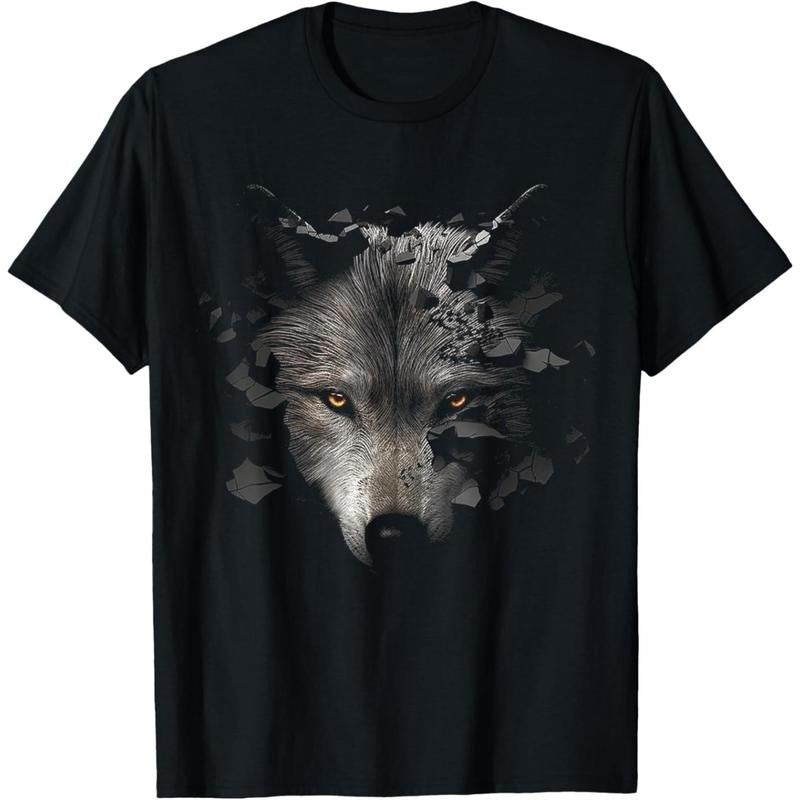 Wolf Lover Fantasy Artwork | Animal Motif Wolf T-Shirt made in usa