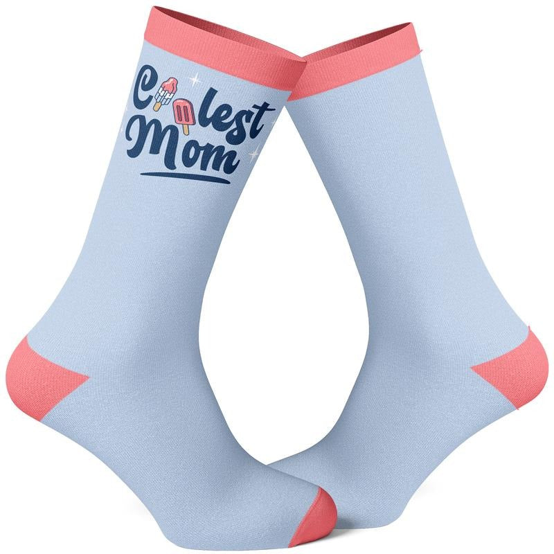 Women's Coolest Mom Popsicles Cute Mother's Day Ice Cream Freeze Pop Graphic Novelty Footwear Funny Graphic Socks Comfortable Fitted Spandex Cotton