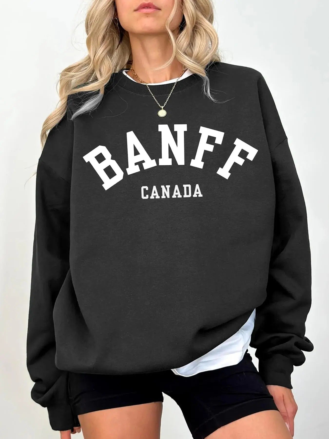 Women's Letter Print Crew Neck Sweatshirt, Casual Long Sleeve Pullover for Fall & Winter, Women's Clothes for Daily Wearstyle{n002}8