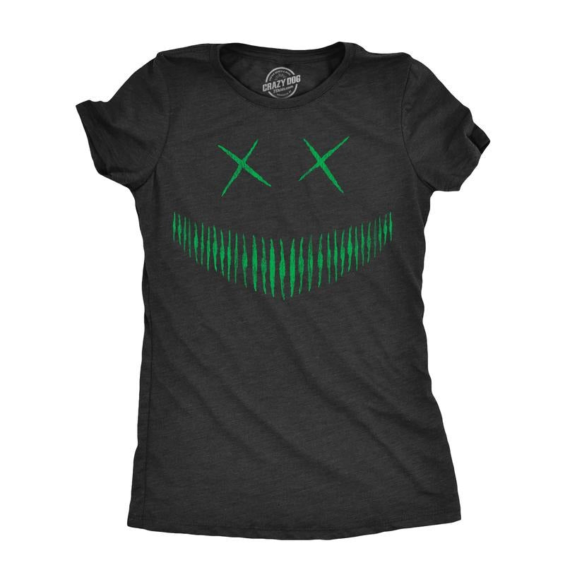 Womens Zipper Zach Pumpkin T Shirt Funny Halloween Jack O Lantern Chilling Smile Tee for Ladies Funny Womens T Shirts Cute Slimming Top Comfortable Soft Womenswear Halloween Tops for Women Women's Black -