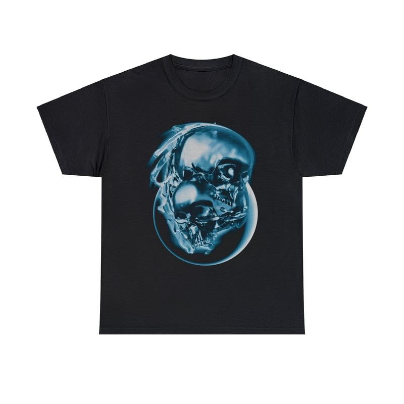 Y2k Shirt, Chrome Skulls Y2k Tee, Y2k Clothing Aesthetic, Y2k Top, Aesthetic Graphic Tee, Unisex Menswear Underwear