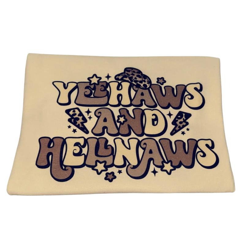 Yeehaws & Hellnaws T-shirt, Crewneck Graphic SweatShirt, cowgirl outfits, western outfit women, western tops, western tops, rodeo outfits women, shirt sweatshirt hoodie