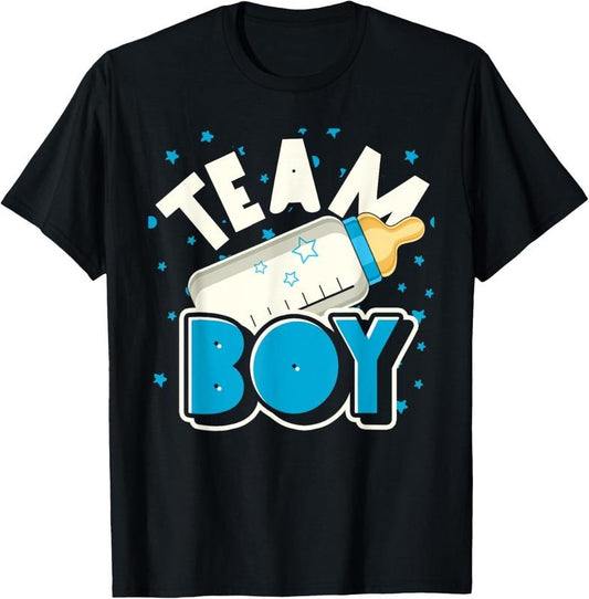 100% Cotton  Announcement Team Boy  Party Gender Reveal T-Shirt