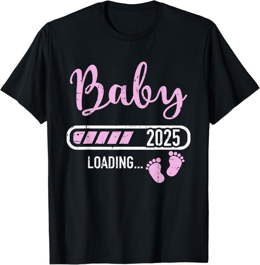 100% Cotton  loading 2025 for pregnancy announcement T-Shirt