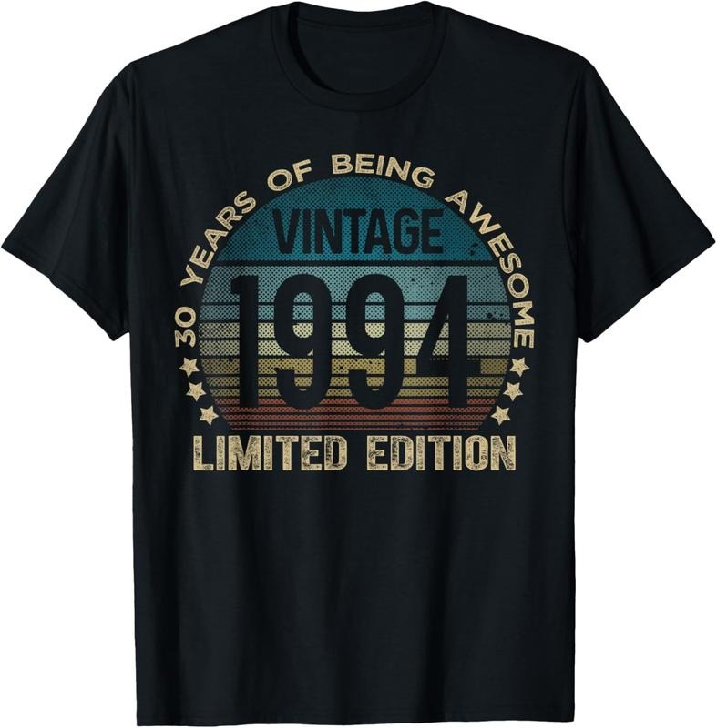 100% Cotton 30th Birthday 30 Year Old Gifts Vintage 1994 Limited Edition T-Shirt