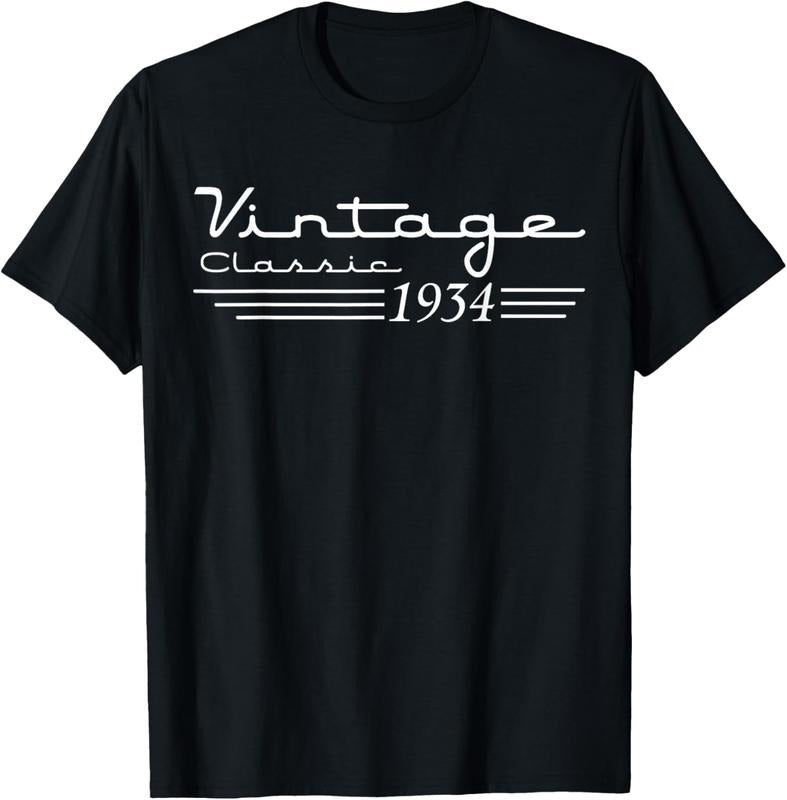 100% Cotton 90 Year Old Gifts Vintage 1934 90th Men Women 90th Birthday T-Shirt