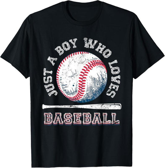 100% Cotton American Sport Fan Baseball Lover Boys Batter Baseball T-Shirt