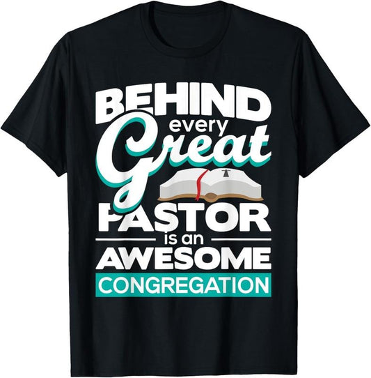 100% Cotton An Awesome Congregation - Pastor Preacher Minister T-Shirt