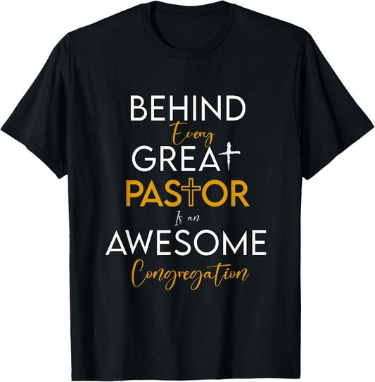 100% Cotton An Awesome Pastor Congregation Christian Preacher Minister T-Shirt