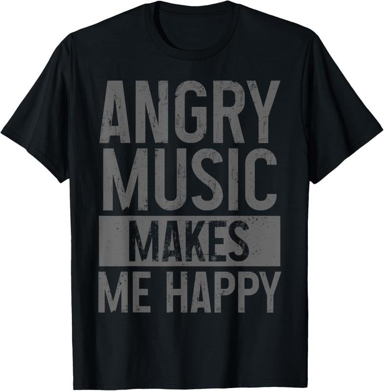 100% Cotton Angry Music Heavy Metal Death Metal Metalhead Metal Fan T-Shirt