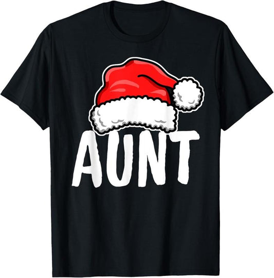 100% Cotton Aunt Santa Shirt, Matching Family Christmas Shirts