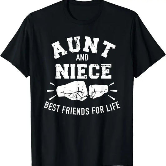 100% Cotton Aunt and niece friends for life T-Shirt