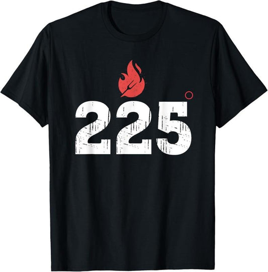 100% Cotton BBQ Barbeque Grilling 225 Degrees Smoking Meat Dad Father T-Shirt