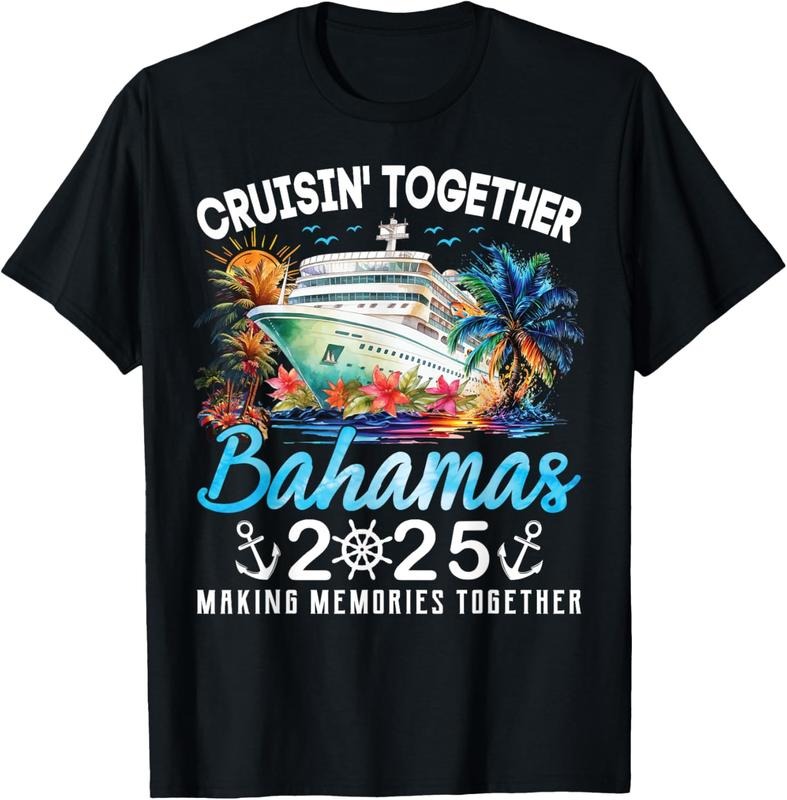 100% Cotton Bahamas Cruise 2025 Family Matching Cruise Bahamas Vacation T-Shirt