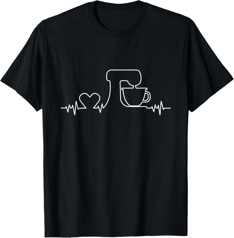 100% Cotton Baking Heartbeat - Mixer Pulse - Funny Pastry Baker T-Shirt T-Shirt